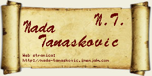Nada Tanasković vizit kartica